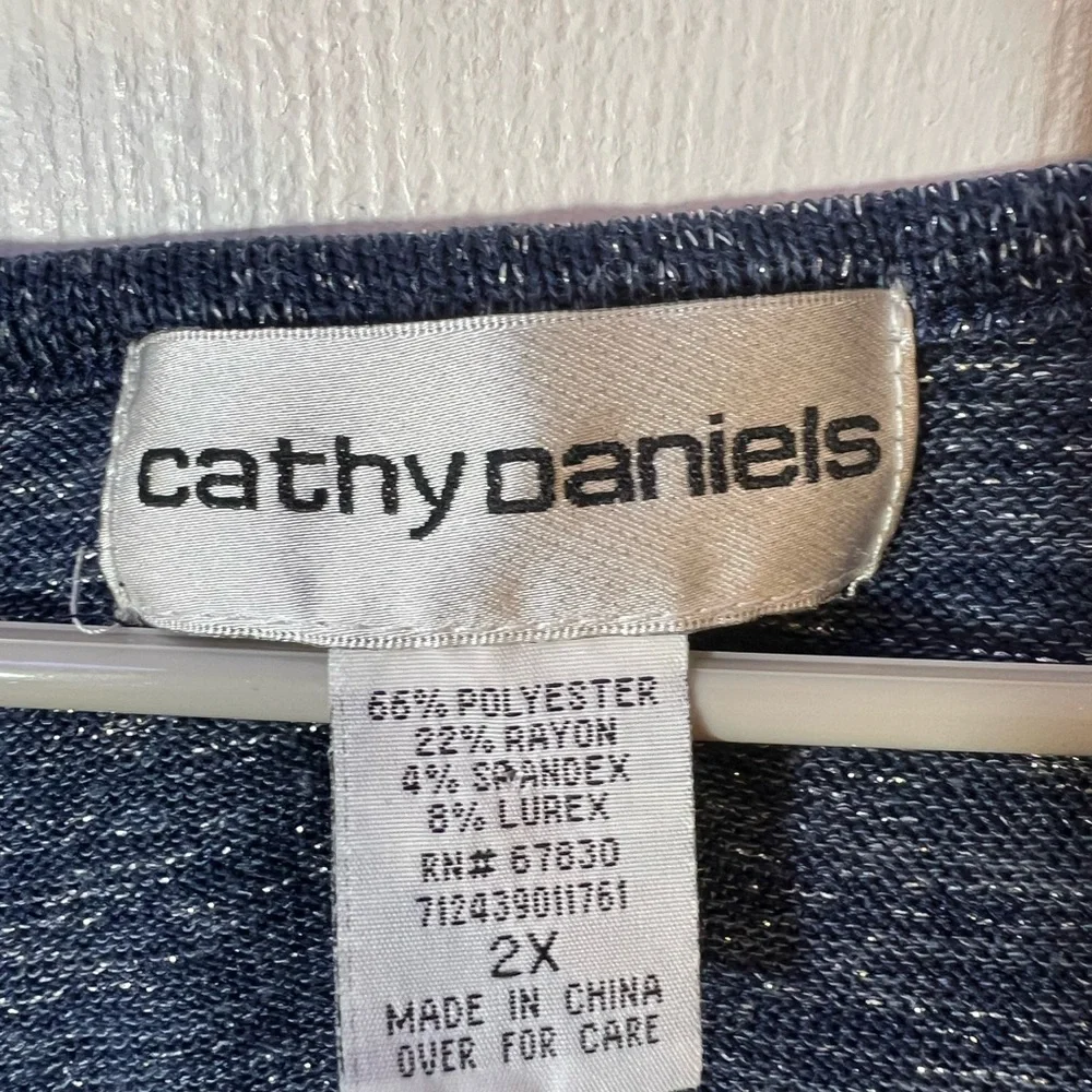Cathy Daniels Speckled and Navy Sweater